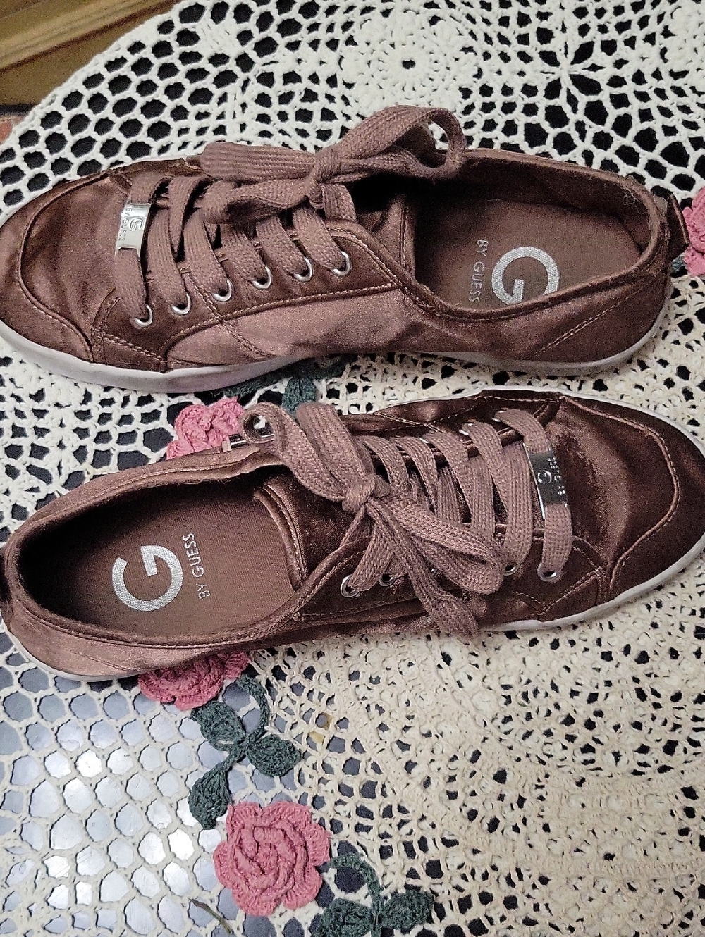 Satin, G by Guess Tennis Shoes Size 8.5